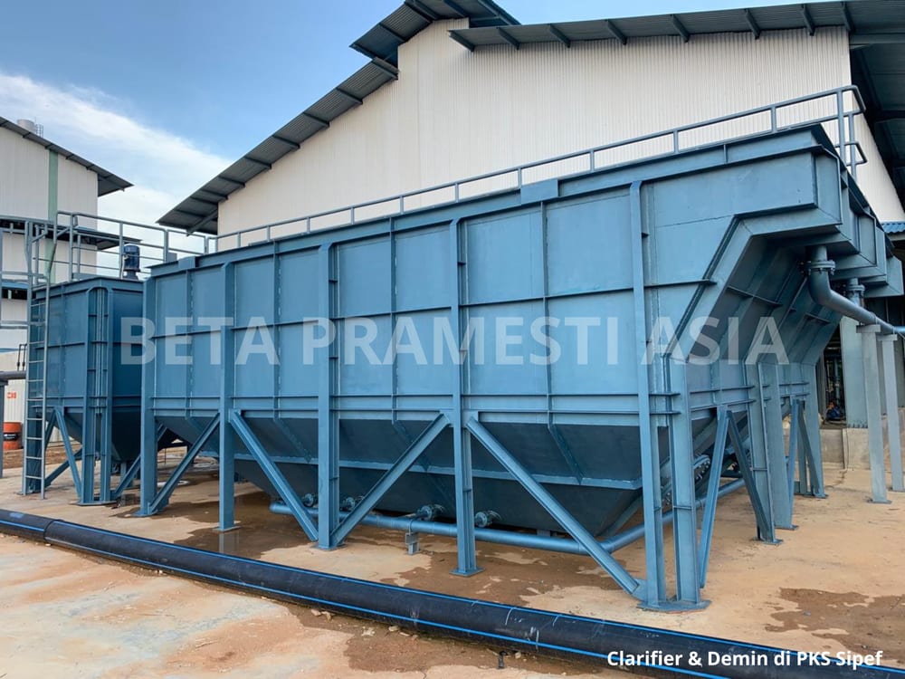 Clarifier dan Demin di PKS Sipef