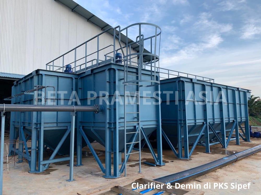 Clarifier dan Demin di PKS Sipef