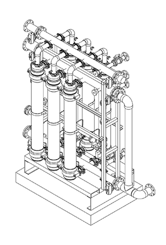 Gambar desain skid Ultrafiltration