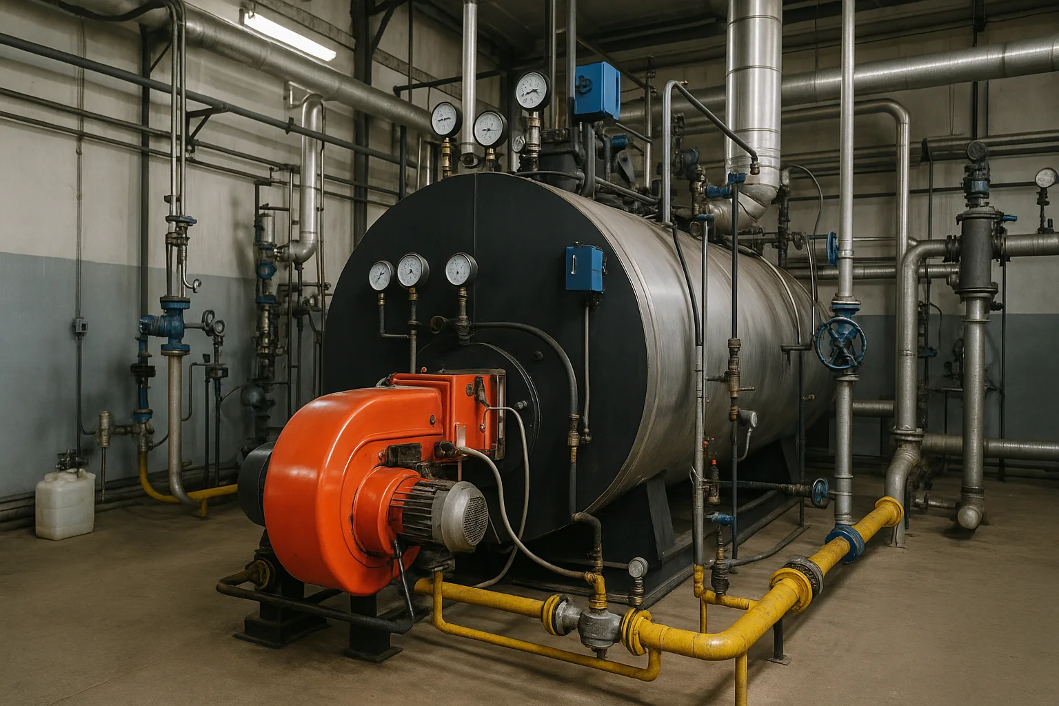 Sistem pengolahan air boiler industri di pabrik pengolahan kelapa Kepulauan Riau
