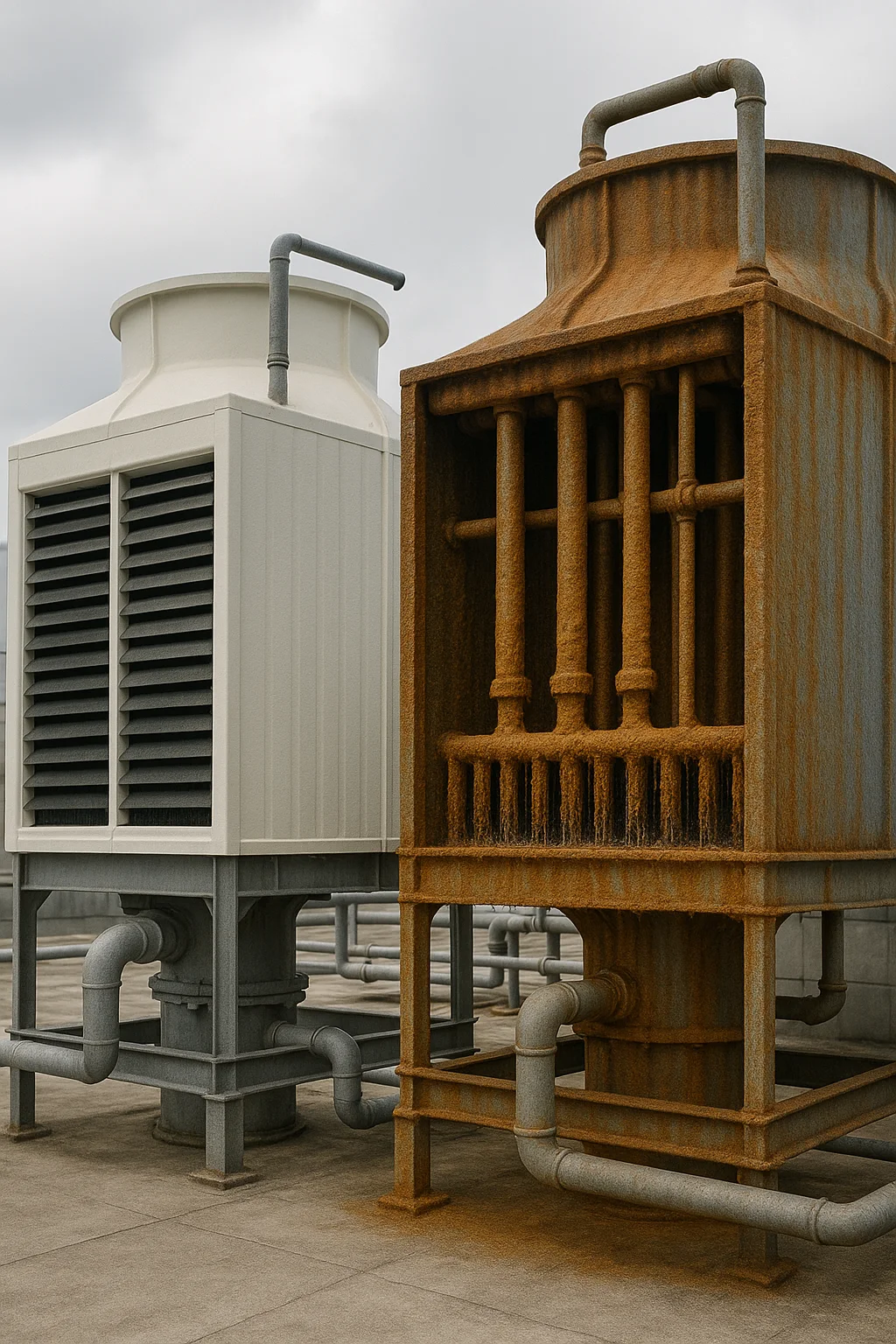 Cooling tower hotel di Nusa Tenggara Timur sebelum dan sesudah pengolahan Hydro 215